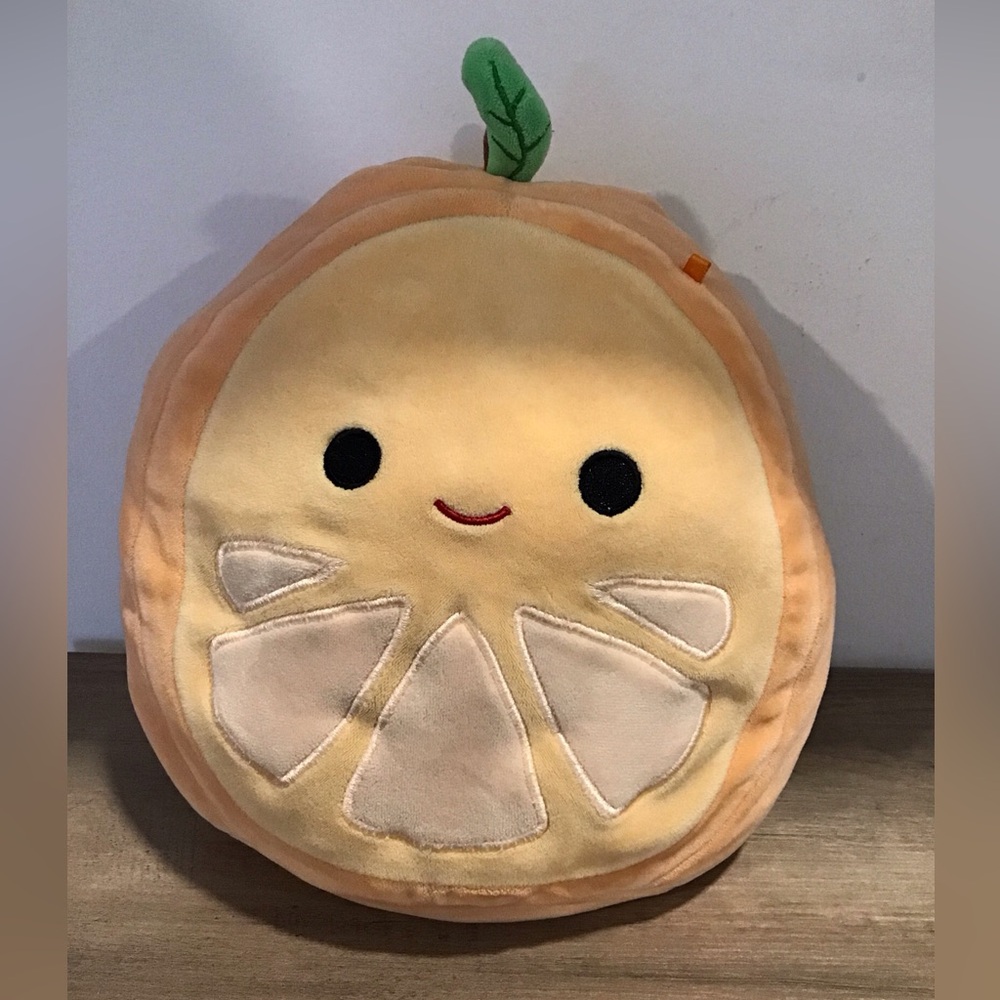 SQUISHMALLOWS Orin the Orange Plush Citrus Fruit 8" 9" Stuffed Toy Kellytoy